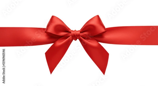 Obraz Isolated Red Ribbon Bow