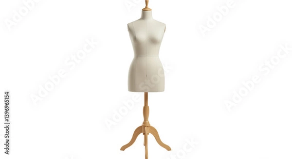 Obraz Isolated Beige Mannequin on White Background