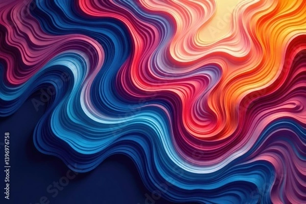 Obraz Swirling organic forms create a flowing, abstract pattern , swirl, illustration
