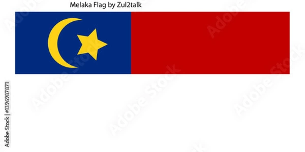Obraz Negeri Melaka Flag vector	