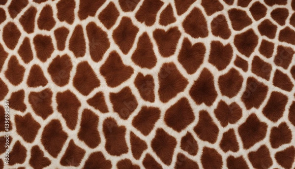 Obraz Tapeta i tekstura skóry, sierści żyrafy (Giraffa camelopardalis)