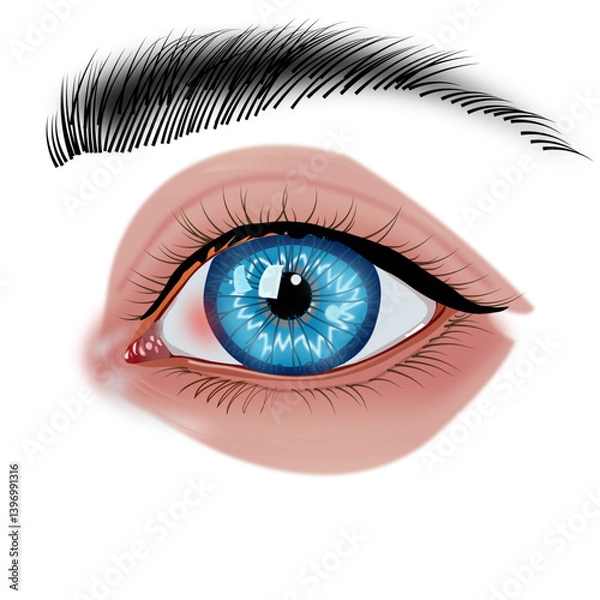 Fototapeta vector blue eye