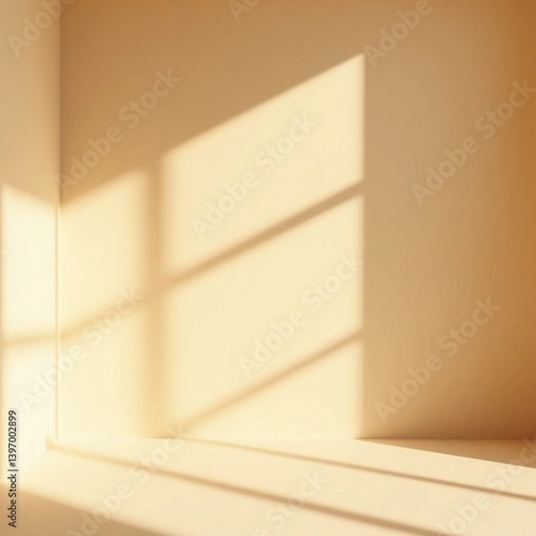 Obraz Minimal studio room, biege backdrop