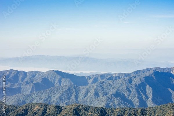 Fototapeta Exploring majestic mountain landscapes scenic viewpoints nature photography serene environment panoramic perspective