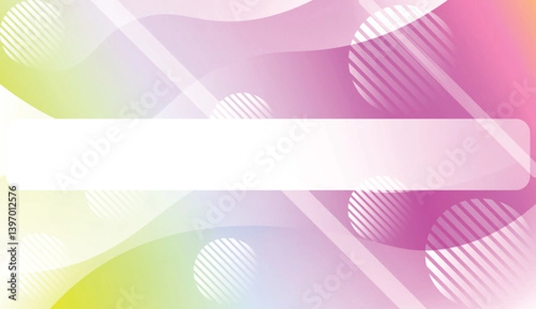 Fototapeta Dynamic shape background With Wave Gradient Shape, Line, Circle, Space for Text. For Futuristic Ad, Booklets. Vector Illustration