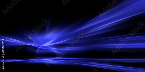 Fototapeta Abstract colorful energy vortex with glowing light in dark space.
