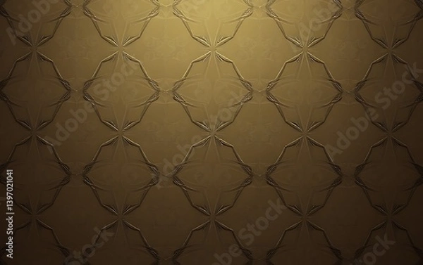 Fototapeta 金色の装飾的なパターン