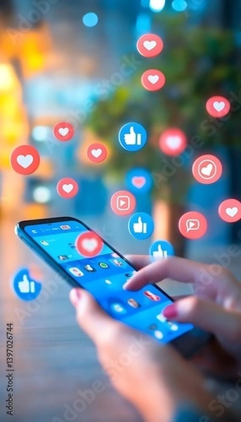 Obraz Social Media Phone Usage