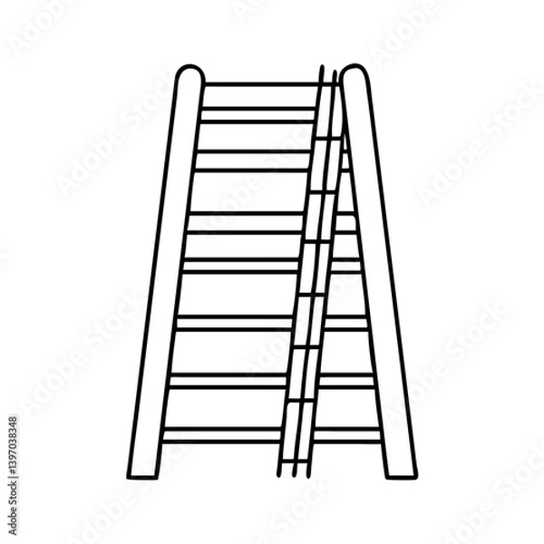 Fototapeta ladder icon, ladder vector illustration-simple illustration of ladder, perfect for ladder logos and icons