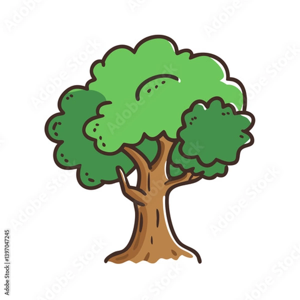 Fototapeta mahogany tree icon, mahogany tree vector illustration-simple illustration of mahogany tree, perfect for mahogany tree logos and icons