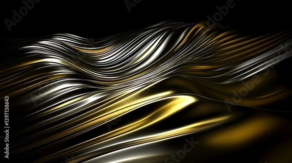 Fototapeta High-tech luminous background with liquid iridescent textures and a smooth color transition