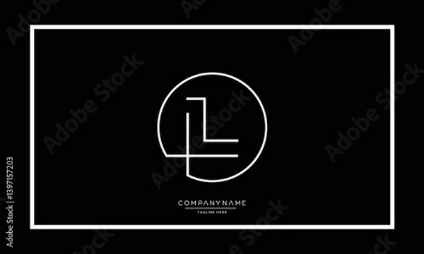 Obraz L or LL Alphabet letters logo vector monogram icon