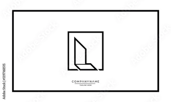 Obraz L or LL Alphabet letters logo vector monogram icon