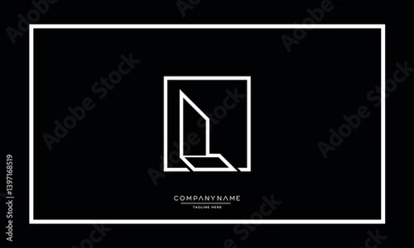 Obraz L or LL Alphabet letters logo vector monogram icon