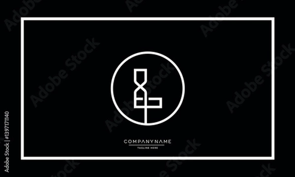 Obraz L or LL Alphabet letters logo vector monogram icon