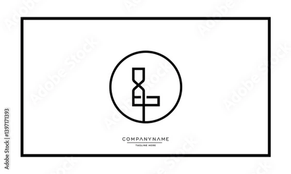 Obraz L or LL Alphabet letters logo vector monogram icon