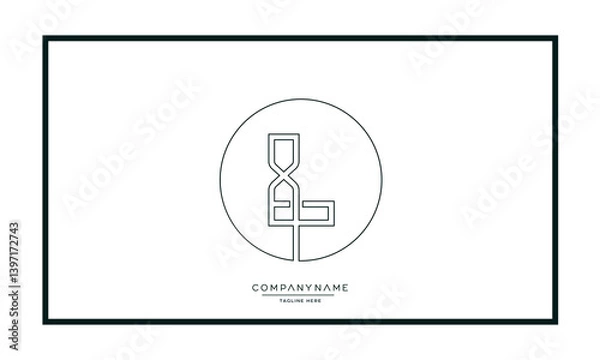 Obraz L or LL Alphabet letters logo vector monogram icon