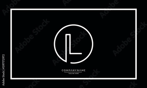 Obraz L or LL Alphabet letters logo vector monogram icon