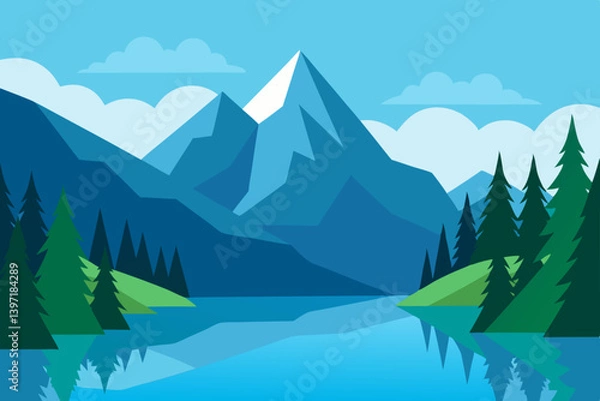 Obraz winter landscape with mountains