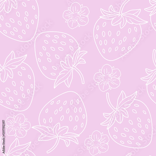 Obraz seamless strawberry pattern 