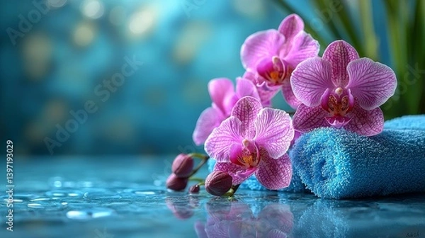 Obraz The spa's beauty treatment area is designed to be peaceful, featuring candles, heated stones, and sweet-smelling flowers to produce a calming atmosphere