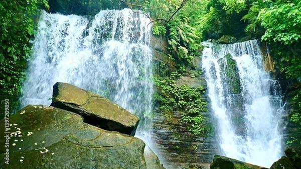 Obraz 沖縄県八重山諸島西表島のゲータの滝