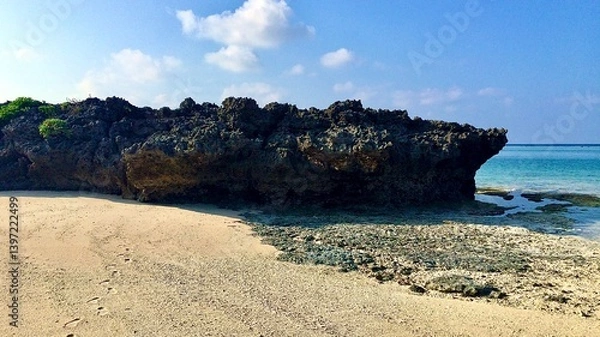 Obraz 鹿児島県与論島の大金久海岸