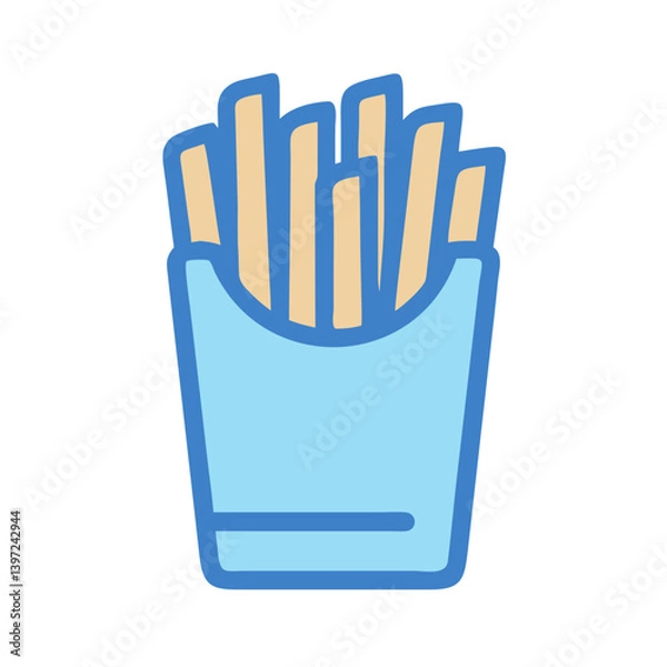 Fototapeta French Fries Icon Vector