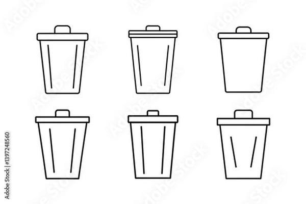 Obraz trash can icon