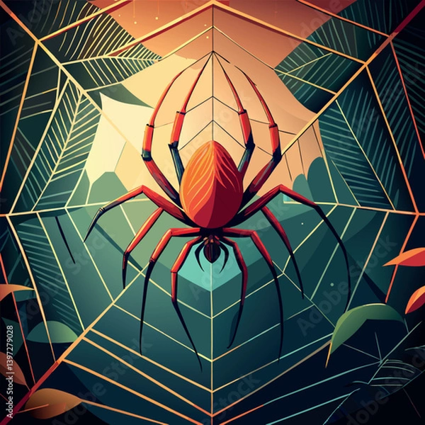 Obraz spider on web
