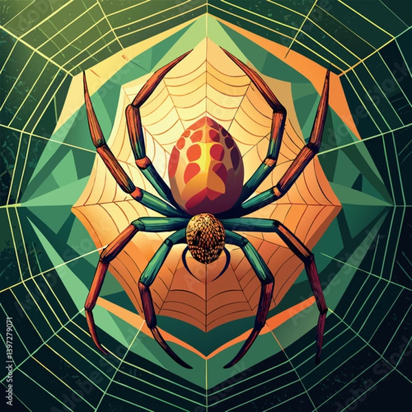 Obraz spider on web
