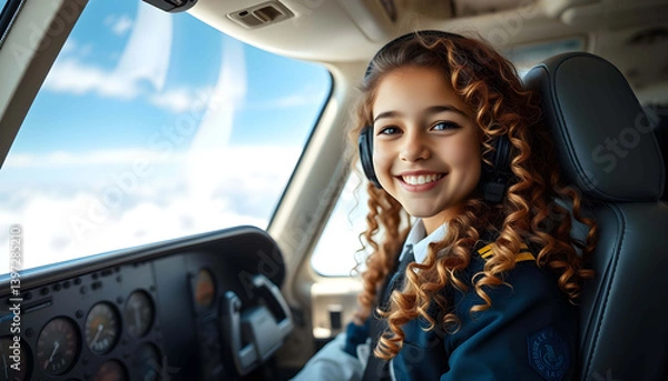 Obraz Young Pilot AI Generative