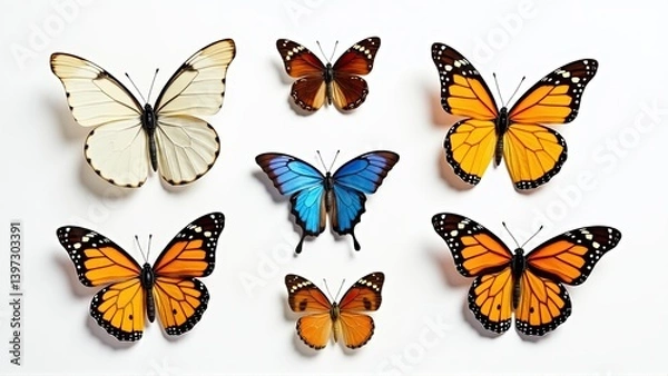 Fototapeta The Art of Flight: Butterflies in Harmony