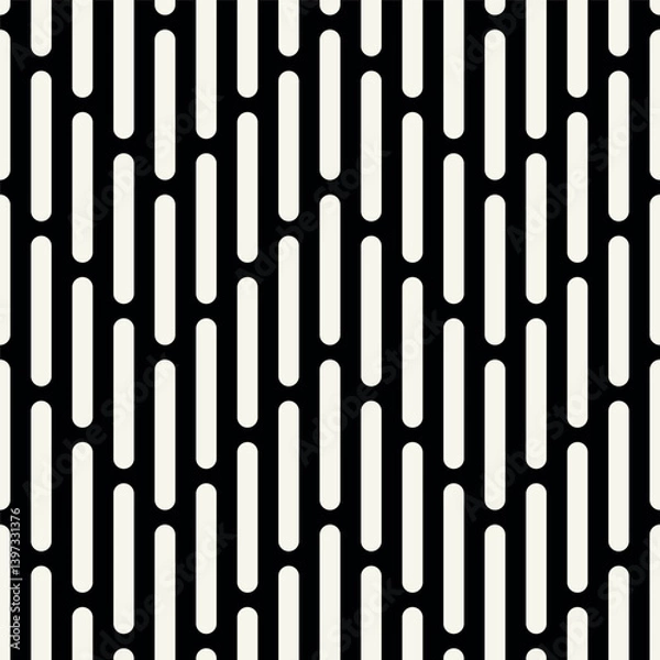 Fototapeta Vector seamless pattern. Modern stylish texture. Repeating geometric swatch. Black dotted zigzag. Geometric simple design.