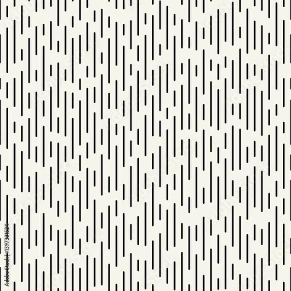 Obraz Vector seamless pattern. Stylish texture with black stitches. Modern background with dotted thin line. Random rounded lines.a