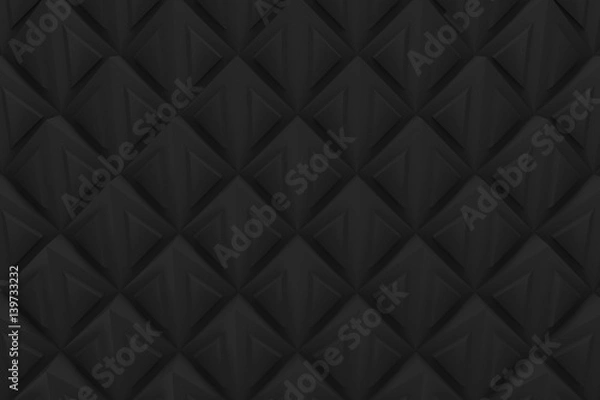 Obraz abstract black diamond triangle pattern background 3d rendering