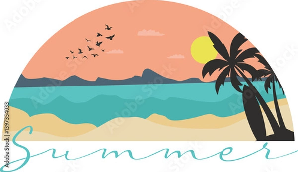 Obraz Summer Vibes  Vector Illustrator Design 