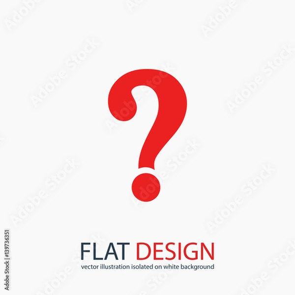 Fototapeta Question mark sign icon, vector illustration. Flat design style 