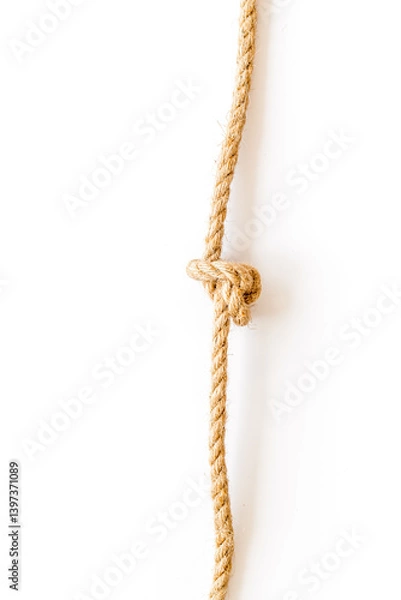 Obraz isolated rope mockup on white background top view