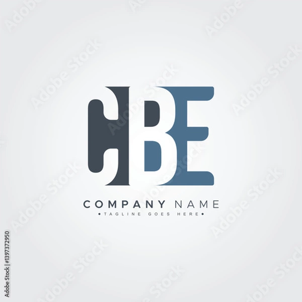 Fototapeta CBE Initial Letter Logo - Simple Monogram Logo