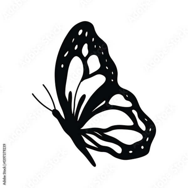 Obraz black and white abstract vector illustration