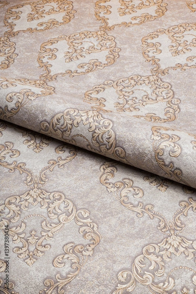 Fototapeta Large roll of wallpaper for the wall with a beautiful texture