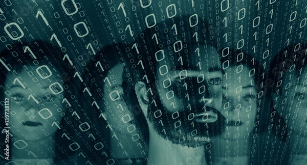 Fototapeta Big data cyber security