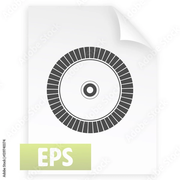 Obraz Diamond disc for concrete cutting vector icon