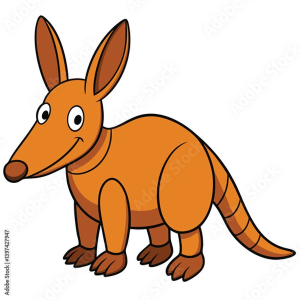 Obraz Flat Design Aardvark Character