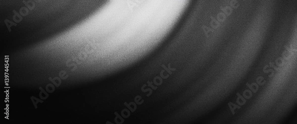 Fototapeta Abstract Black and White Texture with Light and Shadow Overlay, Grainy Grunge Background, Monochrome Design Element for Modern Projects, Digital Art, Photo Overlay, and Artistic Backgrounds