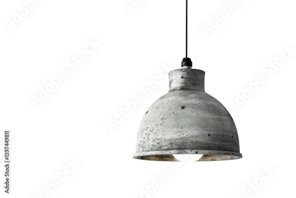 Obraz Contemporary Concrete Pendant Light Isolated On Transparent Background