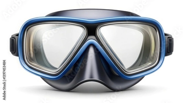 Obraz Diving Mask Close Up on White Background