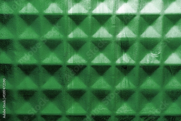 Fototapeta Merforated metal panel close up shot with a perspective