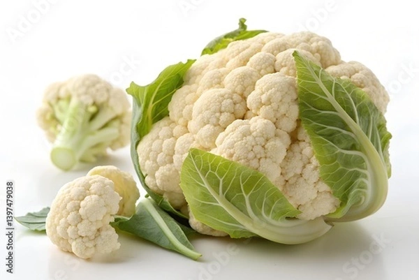 Obraz Cauliflower isolated on a White Background

